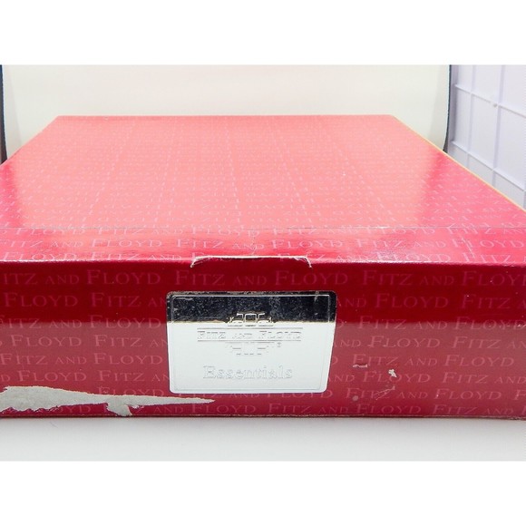 Fitz and Floyd Essentials The Flurries Snowmen Canape Tidbit Candy Plate Dish - Picture 9 of 11